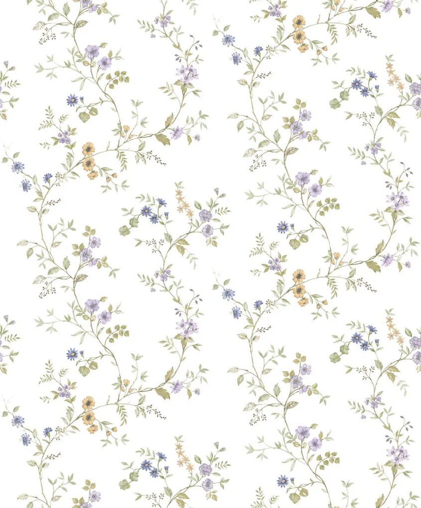 Parato Cristiana Masi Blooming Garden 11 Narcisa kék-okkersárga virágos vlies tapéta – 8357