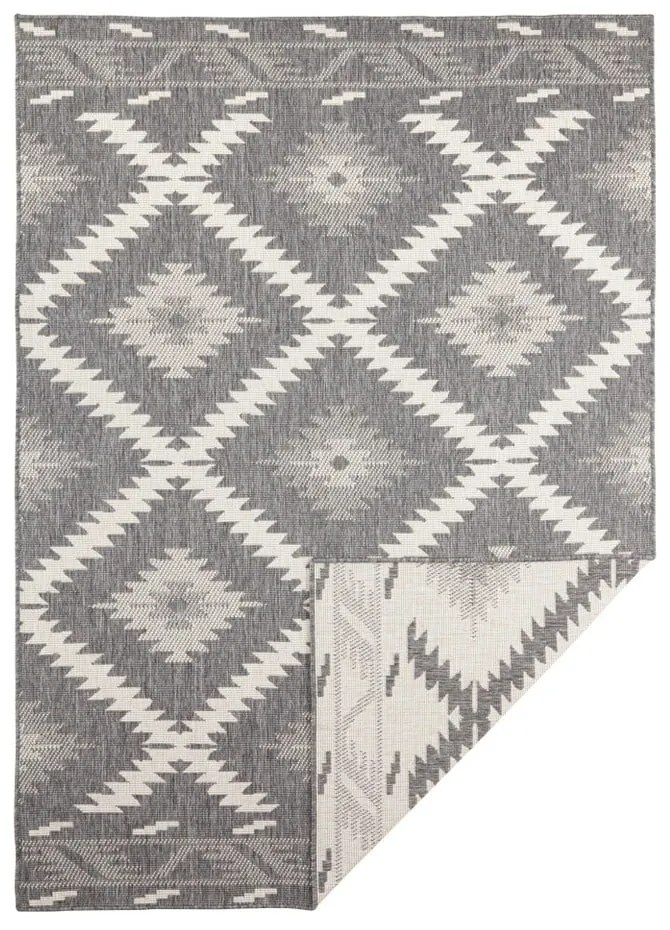 Malibu szürke-krémszínű kültéri szőnyeg, 170 x 120 cm - NORTHRUGS