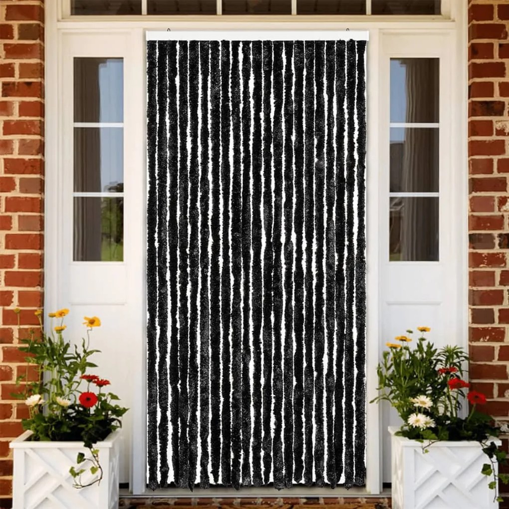 antracitszürke zsenília rovarfüggöny 90 x 220 cm