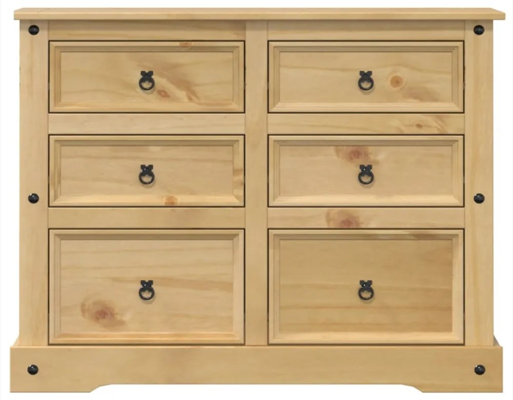Corona tömör fenyőfa komód 112x48x91 cm