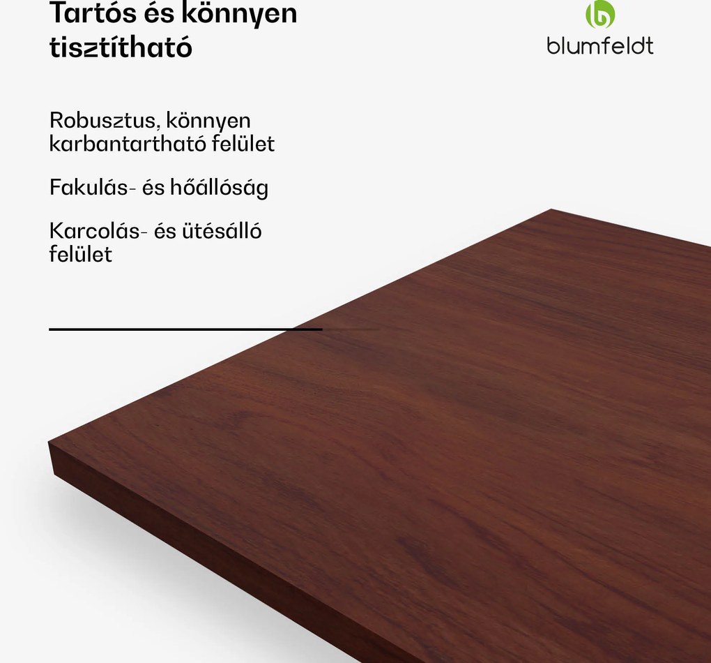 Blumfeldt Bearsdon asztallap 180 x 90 cm konyhához és étkezőhöz, Tartós rétegelt fa