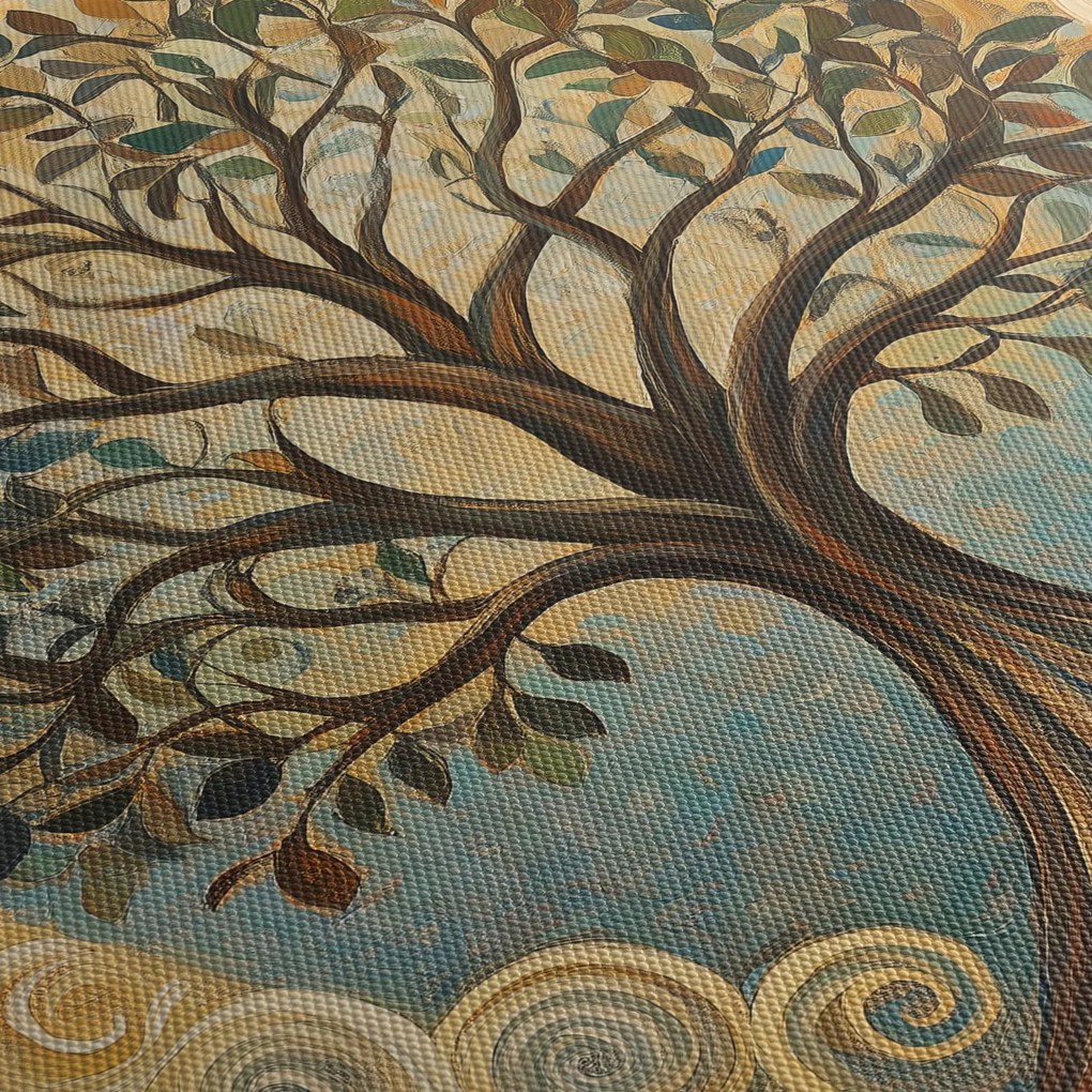 Kép – Életfa és spirálok (120x50 cm)