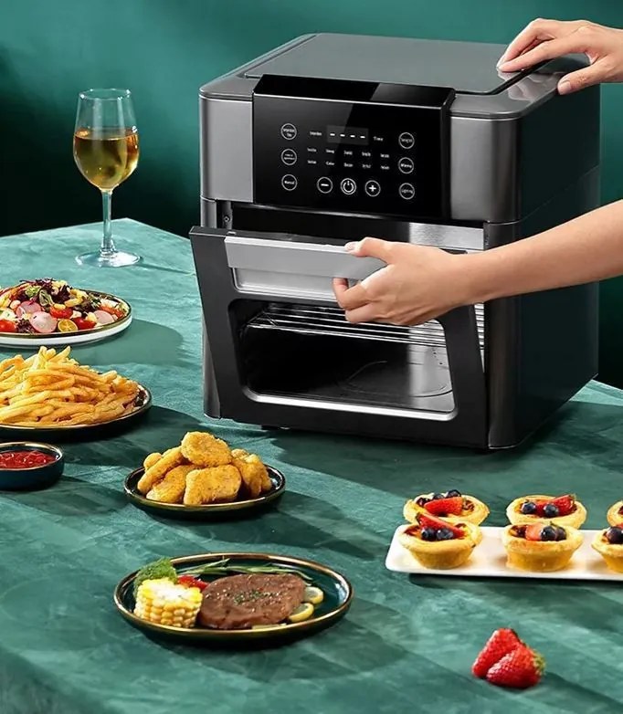 NewLine XXL (12L) Digitális kijelzős légkeveréses sütő szürke MDDD322