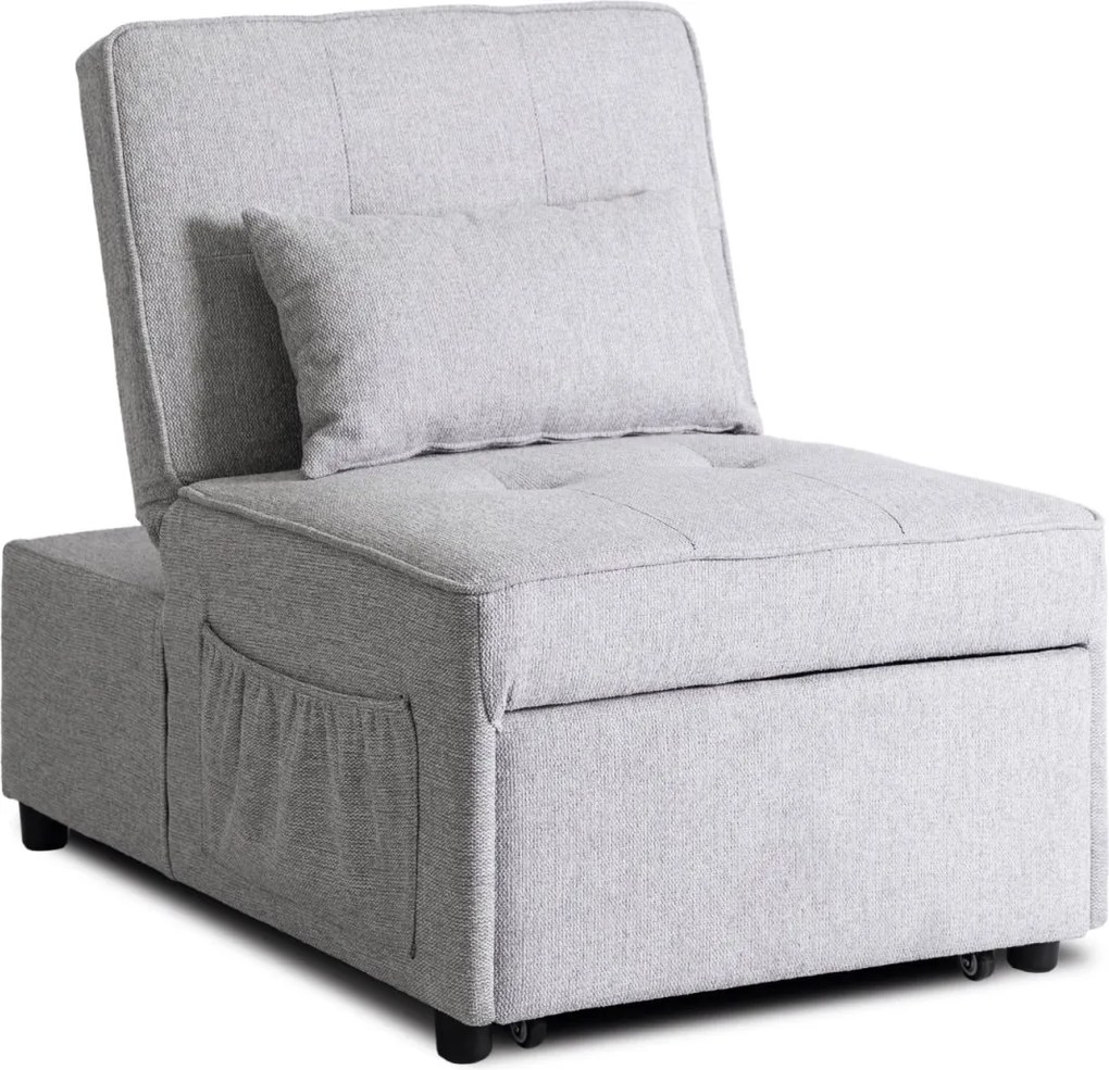 Dönthető, alvófunkciós fotel iberis 67 cm szürke, fotel