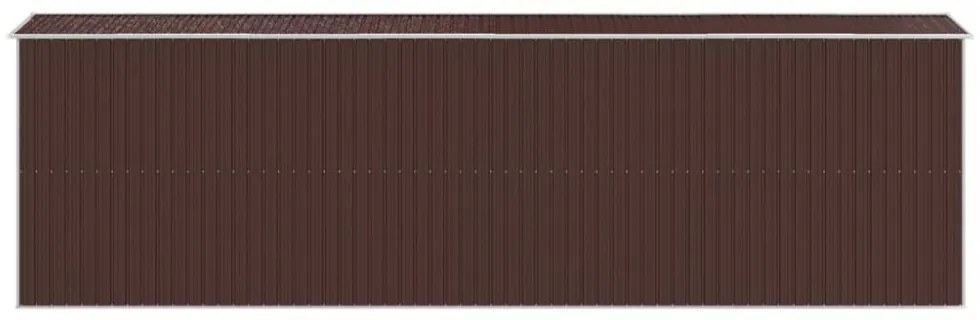 sötétbarna horganyzott acél kerti fészer 192 x 689 x 223 cm