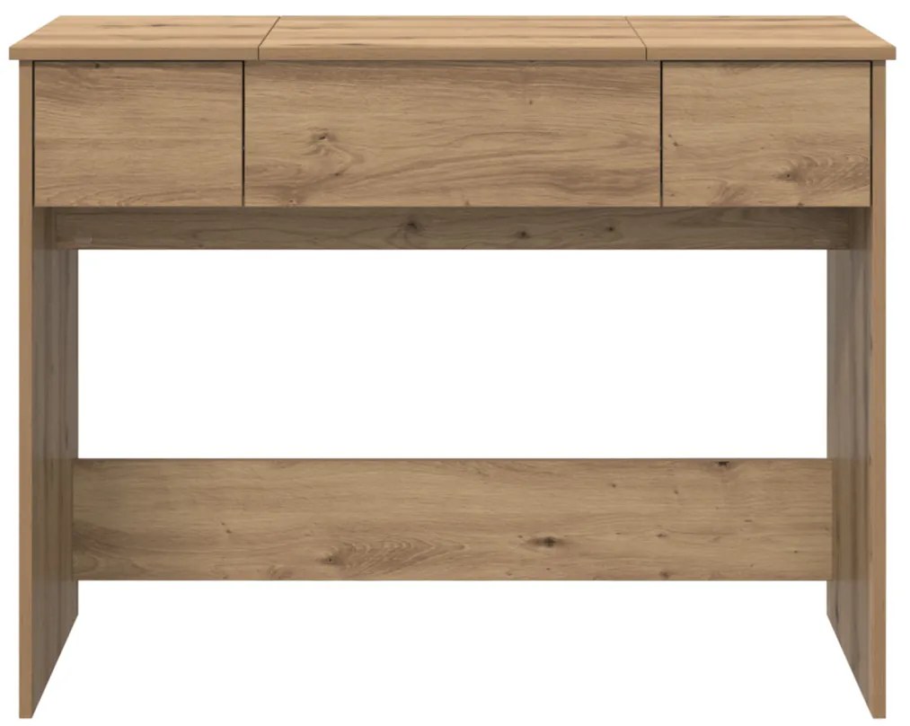 fésülködőasztal tükörrel Kézműves tölgy 100x45x76 cm