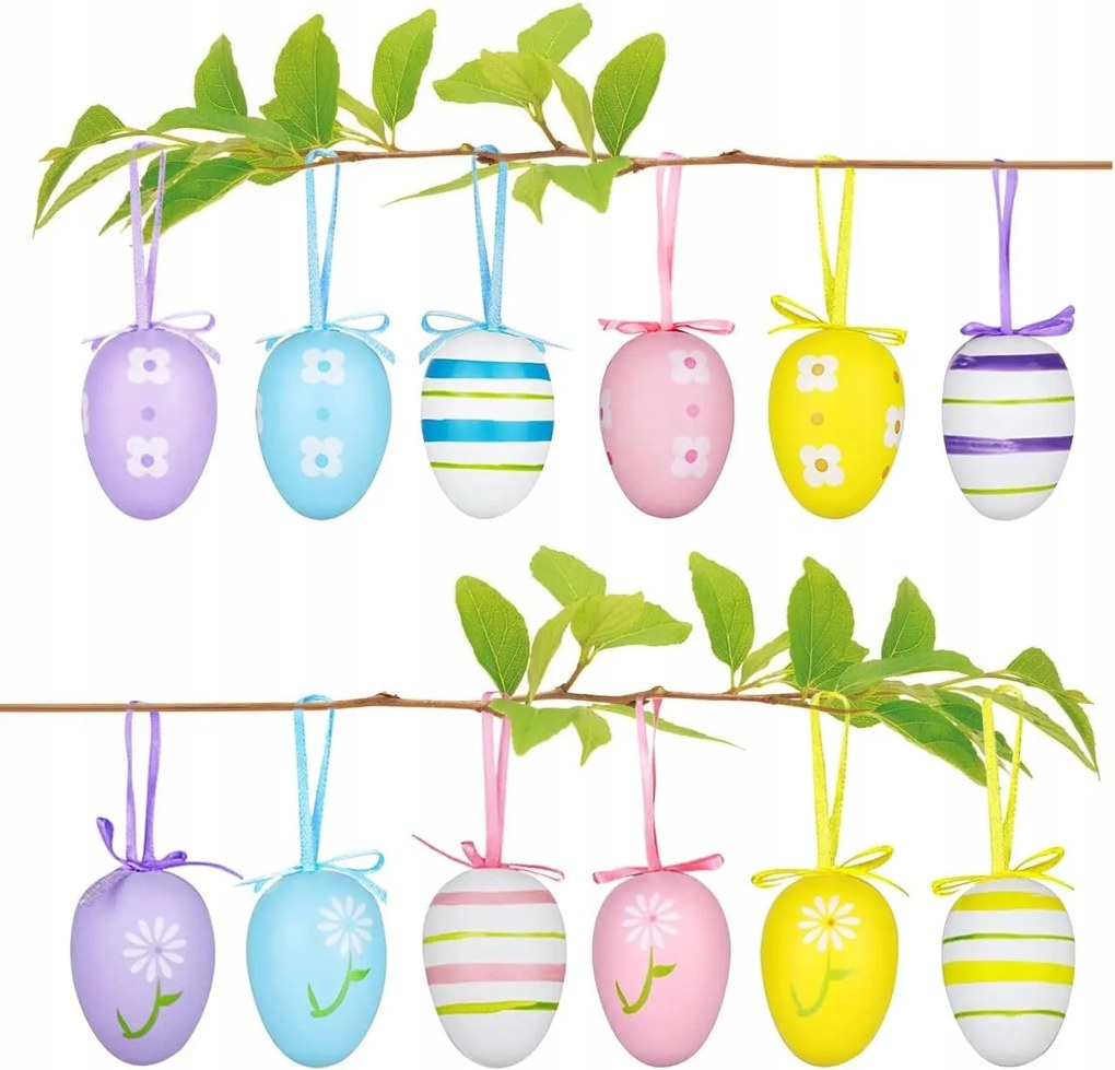 Húsvéti tojások Lógó Dekoráció 24 db