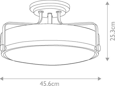 Hinkley HK-HARPER-SFM-CM - Ráépített HARPER csillár 3xE27/60W/230V, fényes króm