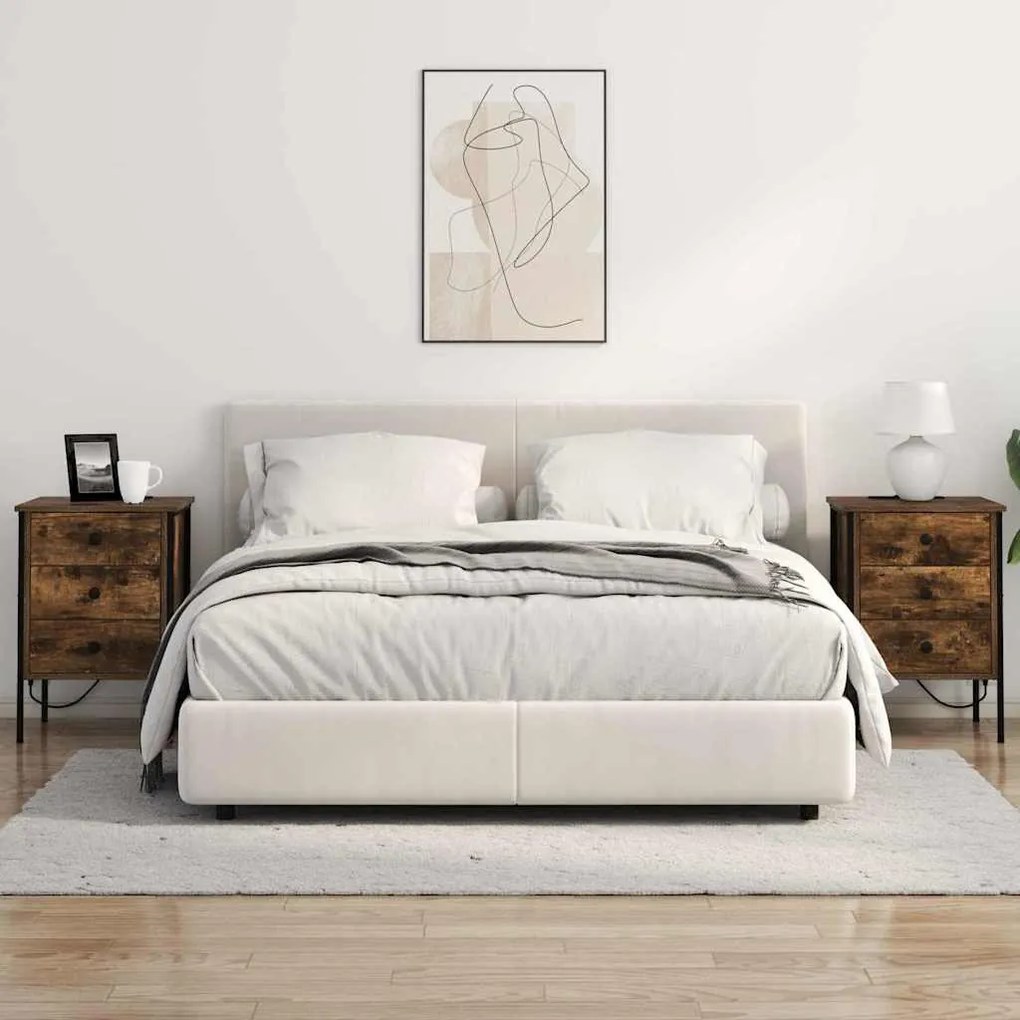 Éjjeli Szekrények 2 pcs Füstölt tölgy 42 x 41 x 61 cm Faanyag