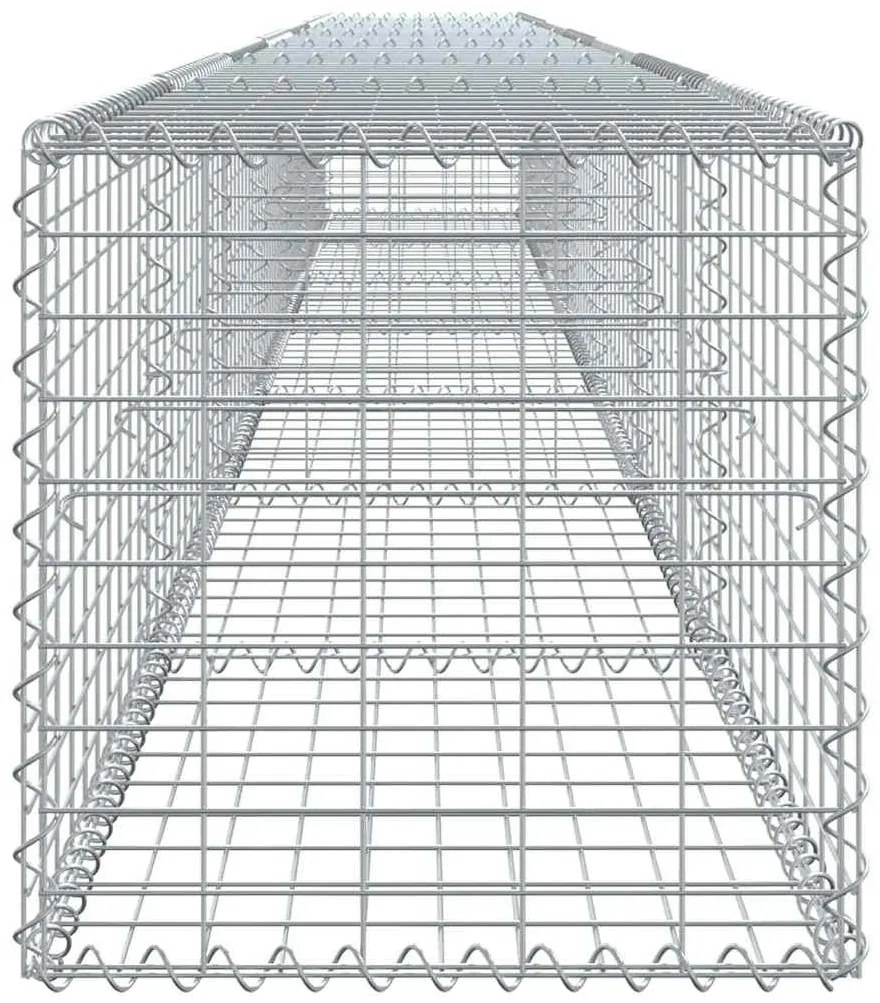 horganyzott vas gabion kosár fedéllel 700 x 50 x 50 cm