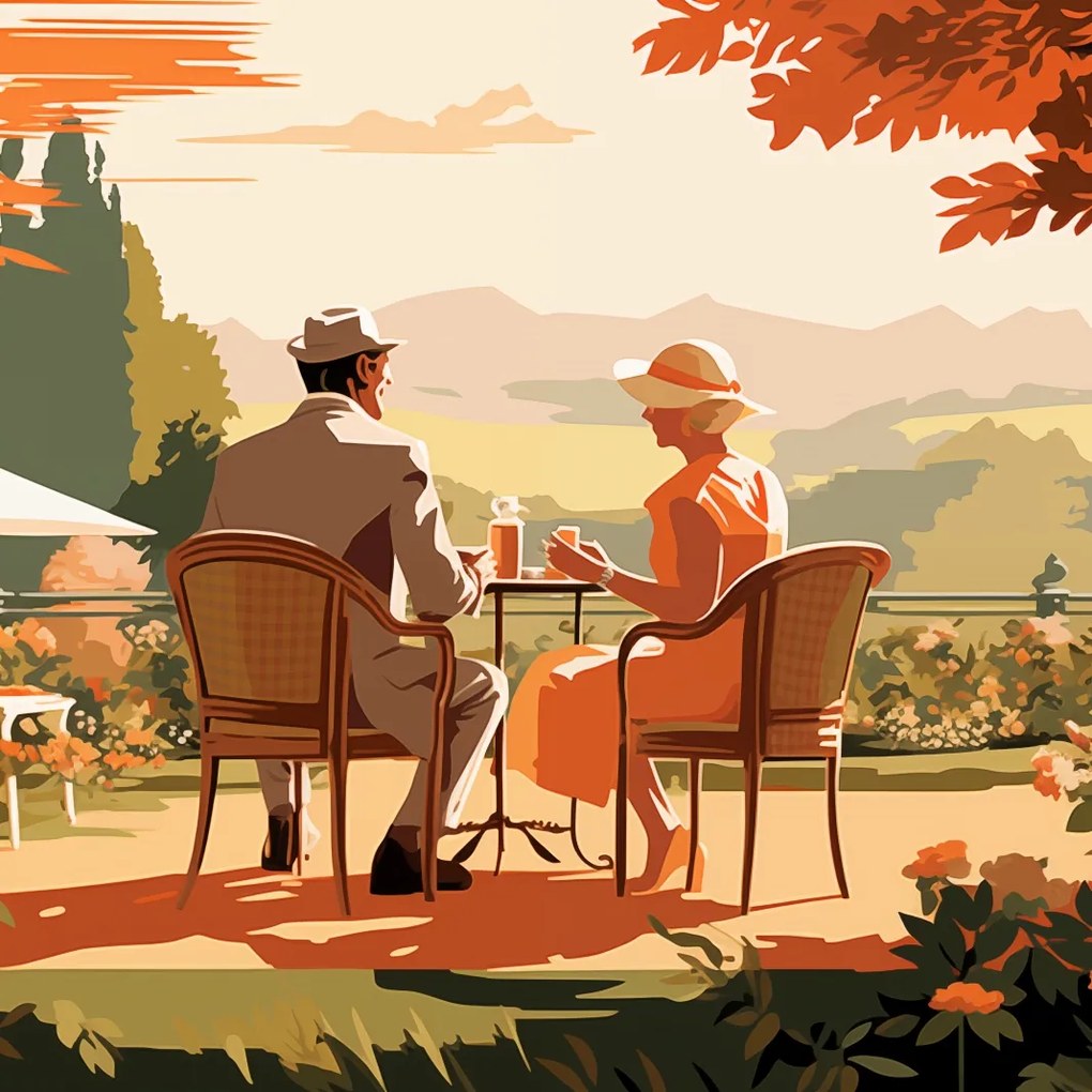 Poszter 50x50cm Retro randi