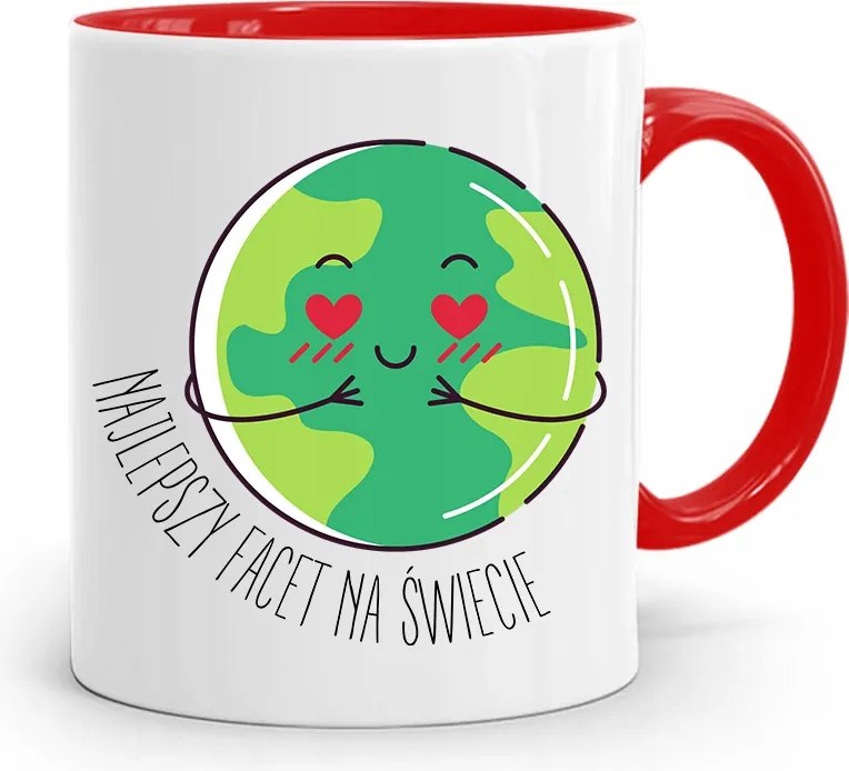 Piros Bögre Ajándék A Legjobb Férjnek fényképes nyomtatással