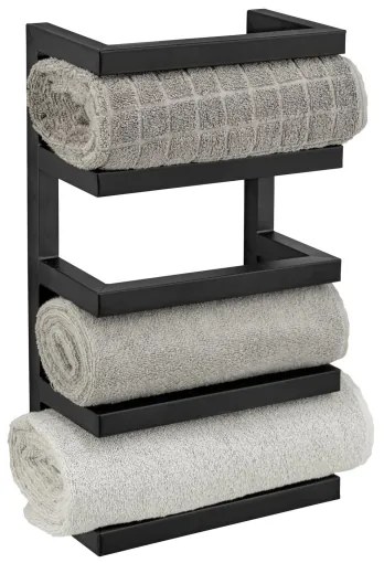 WENKO 25780100 - FONDIRO törölközőtartó 24x42 cm fekete