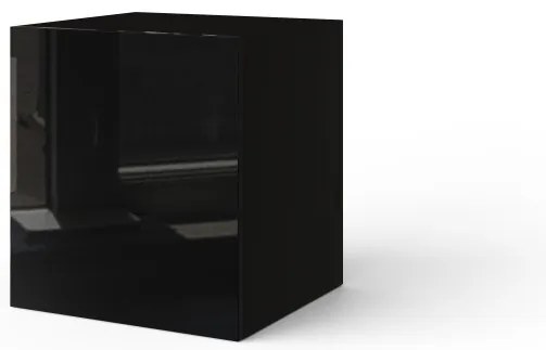 Salas E1 Magasfényű nappali szekrény elem Fekete N