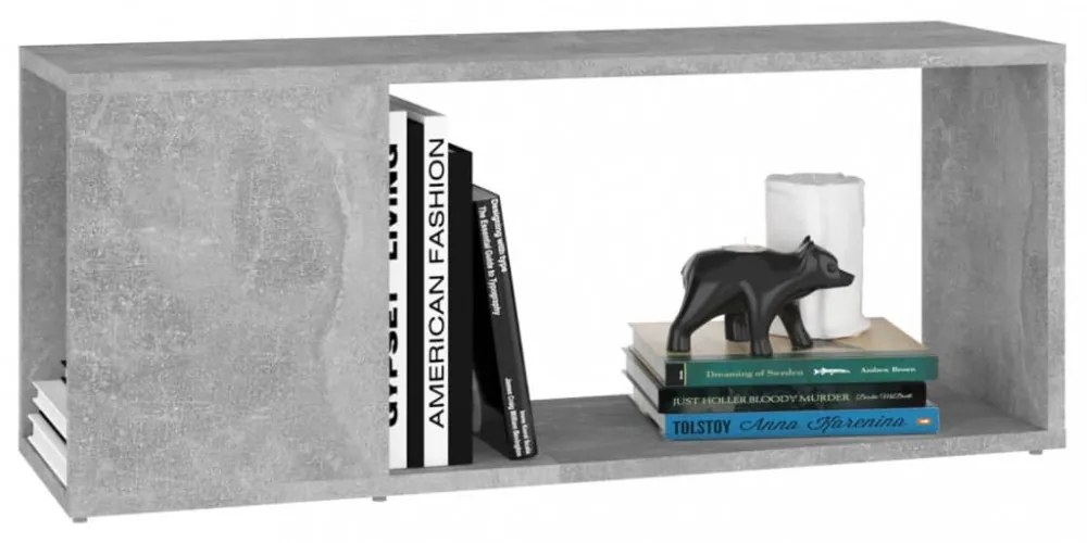 betonszürke szerelt fa TV-szekrény 80 x 24 x 32 cm