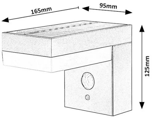 Rabalux 77009 - LED Napelemes lámpa érzékelővel ZREBAR LED/6W/3,7V IP44