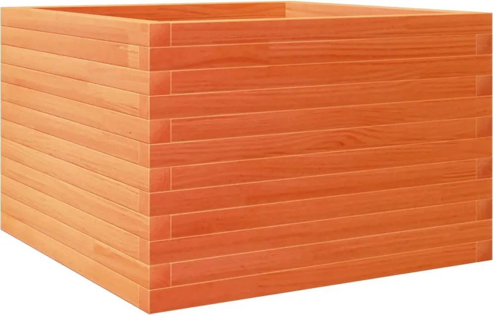 vidaXL viaszbarna tömör fenyőfa kerti virágláda 70x70x45,5 cm