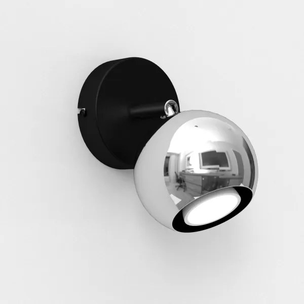 Fali spotlámpa COMET 1xGU10/8W/230V fekete/fényes króm