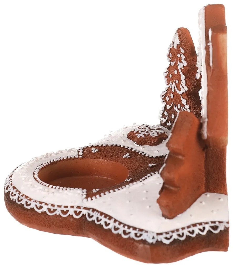 Gyertyatartó Perníkový domeček (Mézeskalácsházikó), polirezín, 11 cm
