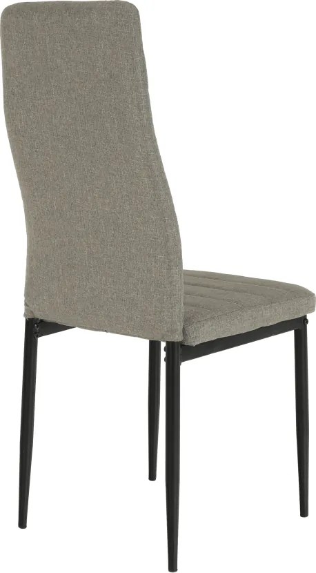 Étkezőszék, barna szövet/fekete fém, COLETA NOVA
