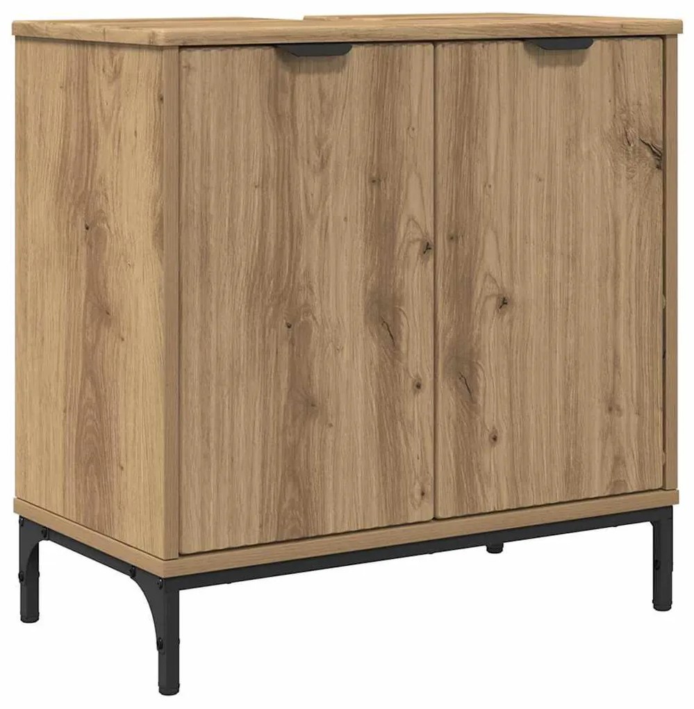 Fürdőszoba bútor szett fiókkal Artisan tölgy Műanyag fa, fém