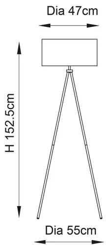 Endon 66987 - Állólámpa TRI 1xE27/60W/230V bézs