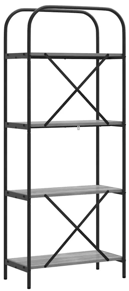 Könyvespolc Szürke sonoma 60 x 30 x 146 cm Faanyag