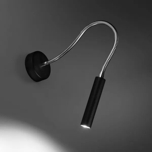 Sollux SL.0910 - Rugalmas kicsi lámpa AXIL 1xG9/12W/230V fekete