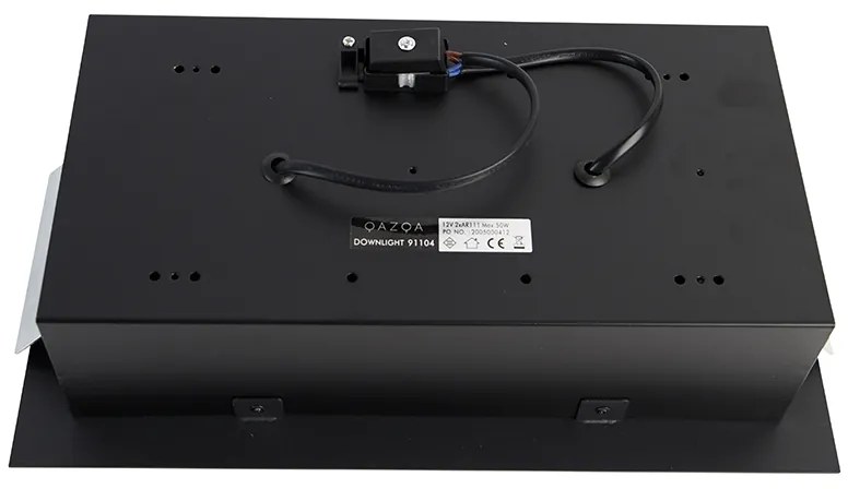 Beépített reflektor fekete AR111 állítható 2-lámpás - Oneon