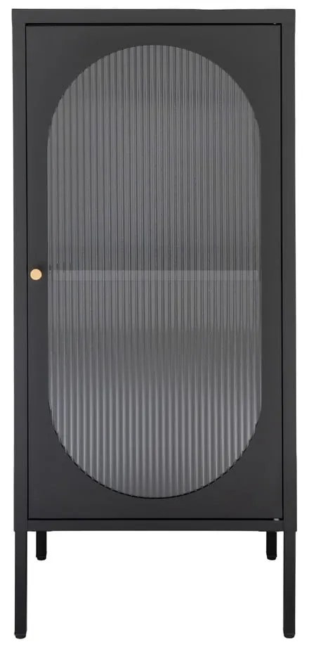 Fekete fém tálalószekrény 50x110 cm Adelaide – House Nordic