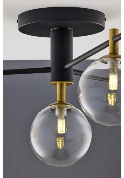 Jupiter 2034 - Felületre szerelhető csillár FIGARO 4xG9/10W/230V fekete/arany/bézs/átlátszó