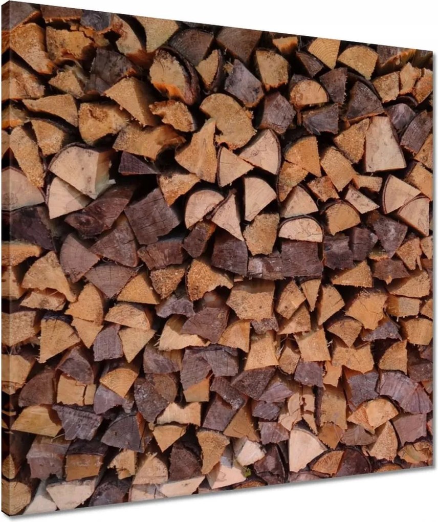 Vászonkép 50x50 Kandalló fa