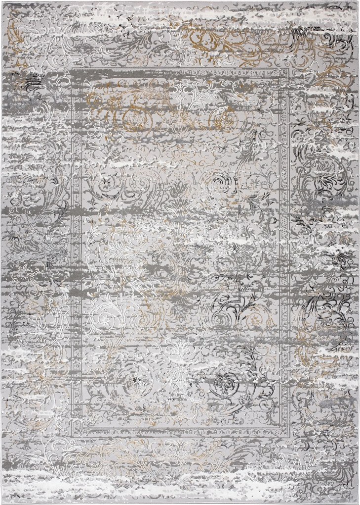 Hera Szőnyeg 80x150 Stílusos Modern Divatos Fényes Szürke Bézs krém w21