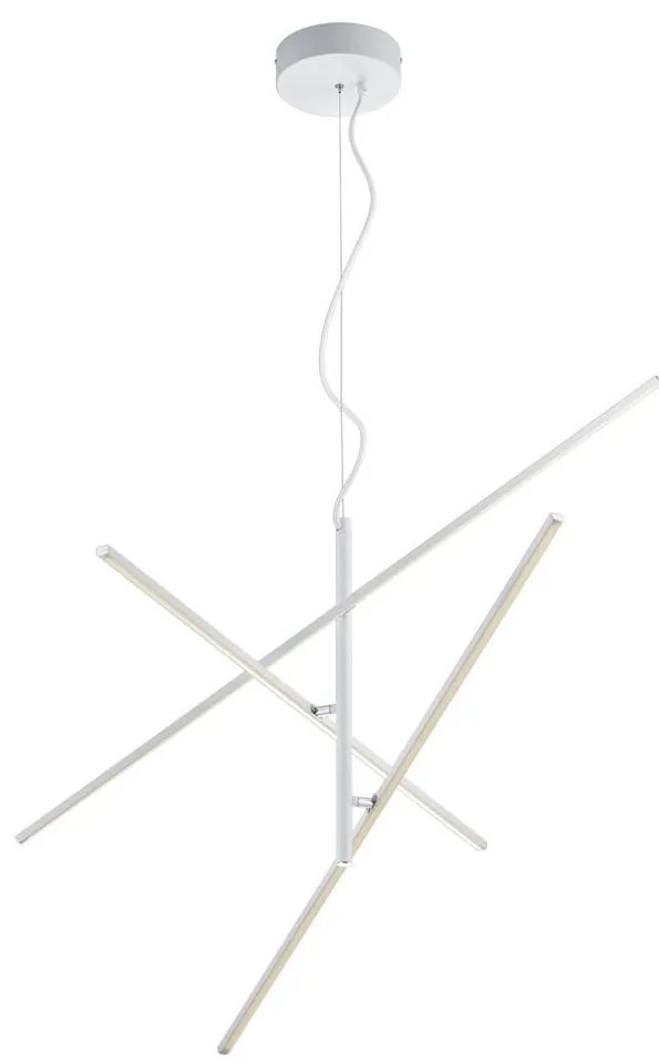 Trio - LED Dimmelhető csillár zsinóron TIRIAC 3xLED/8,5W/230V fehér