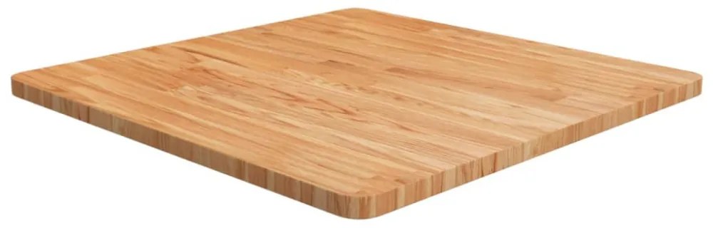 világosbarna kezelt tömör tölgyfa négyzet asztallap 70x70x2,5cm