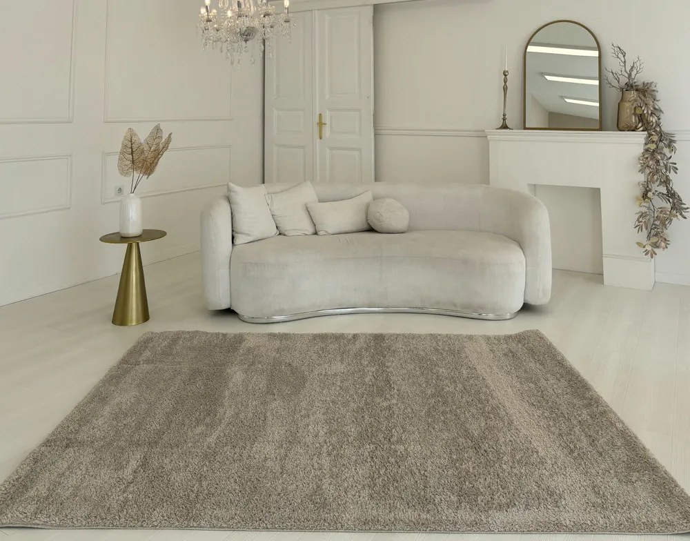 Marinca 5980 világosbézs shaggy szőnyeg 40x70 cm