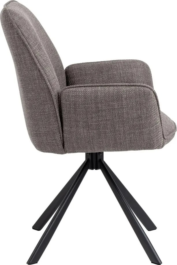 Világosszürke kárpitozott karfás étkezőfotel szett 2 db-os Glenda – Actona