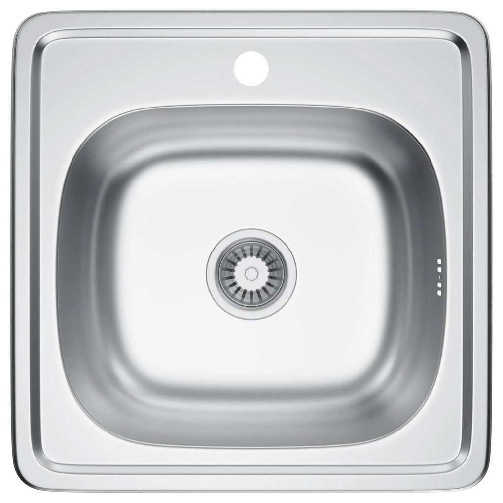 Erga HD, 1 kamrás acél mosogató 485x485x160 mm, ERG-MLS-HD4848S