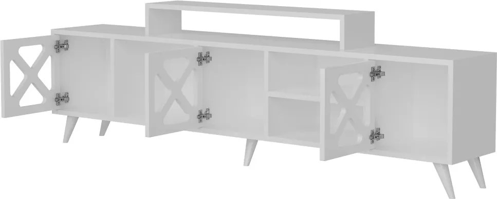 Sinef TV-állvány, fehér, 180 cm