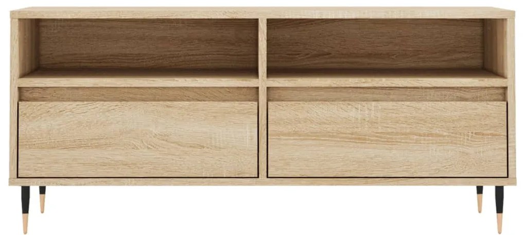 sonoma tölgyszínű szerelt fa TV-szekrény 100x34,5x44,5 cm