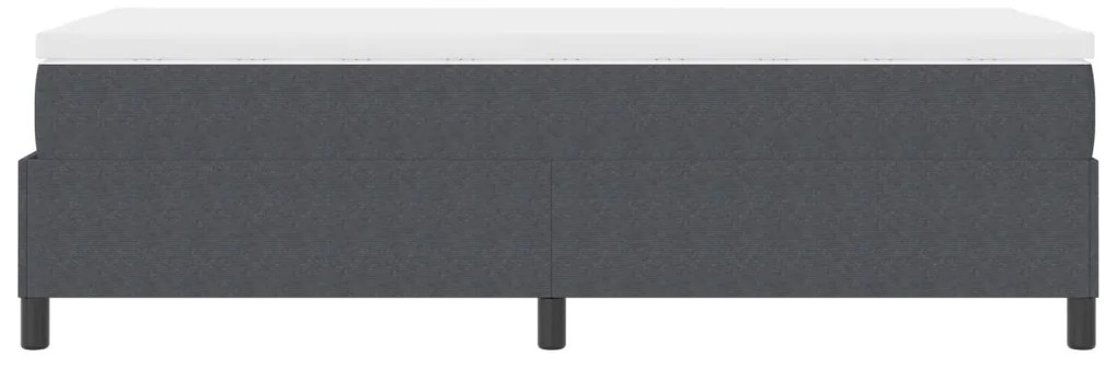 Box Spring Ágy Memóriáhab Matrac Sötétszürke Egyszemélyes Kordbársony Szövet