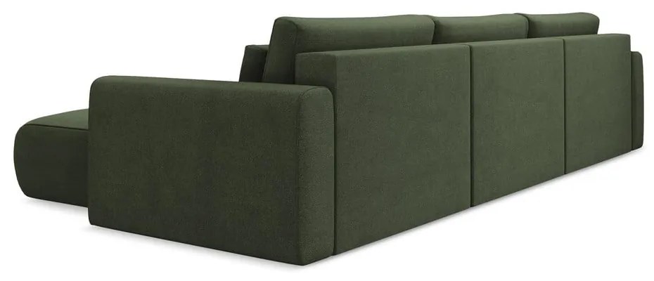 Khaki kinyitható-tárolóhelyes (U alakú) sarokkanapé Kapua – Makamii