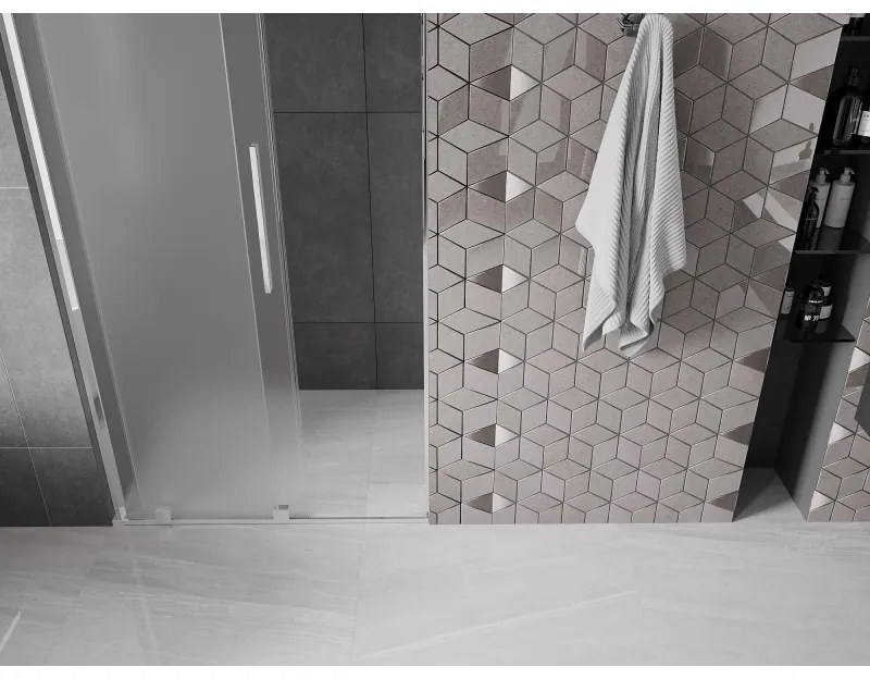 Mexen Velar L, tolózuhanyajtó nyitáshoz 120 cm, 8 mm-es mattüveg, króm, 871-120-003-31-01