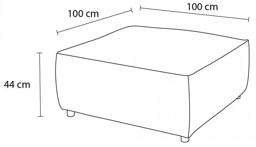 Világosszürke kordbársony lábtartó Nihad modular – Bobochic Paris