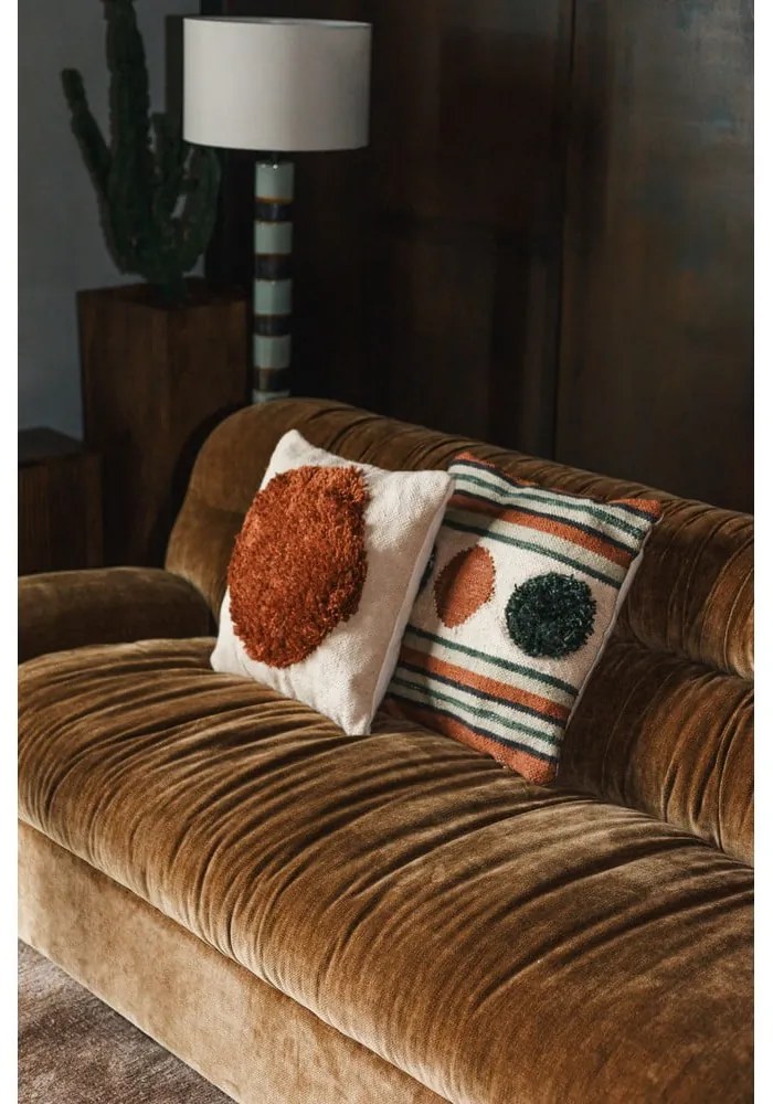 Barna bársony kanapé 214 cm Douglas – Dutchbone