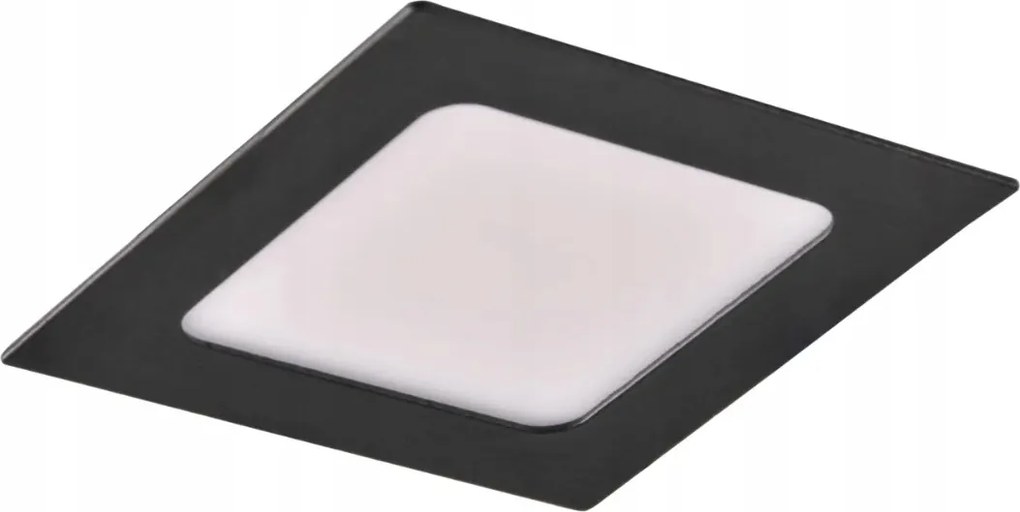 Süllyesztett Led lámpatest 4.8W szögletes 12 cm fekete 4000K 550lm Polux