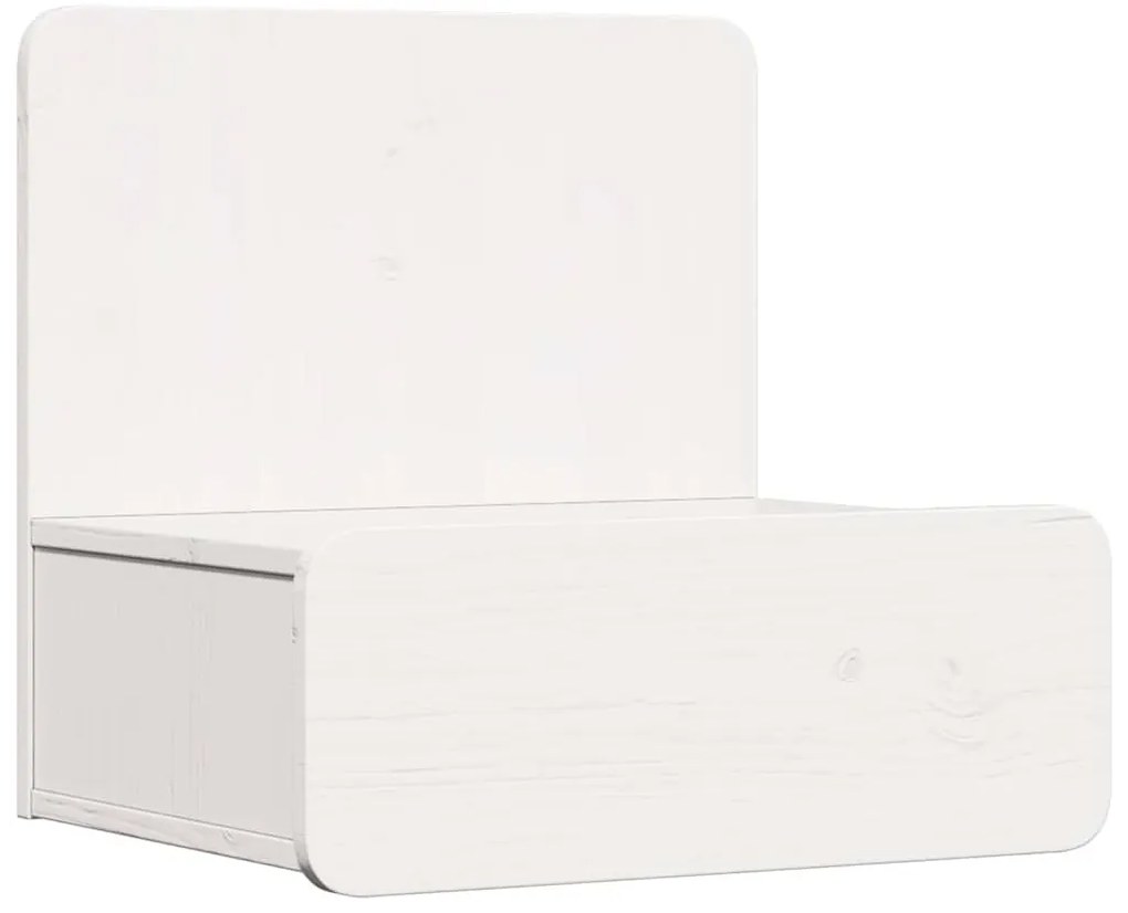 Éjjeli asztal 2 pcs Fehér 44 x 32.5 x 40 cm Tömör fenyőfa