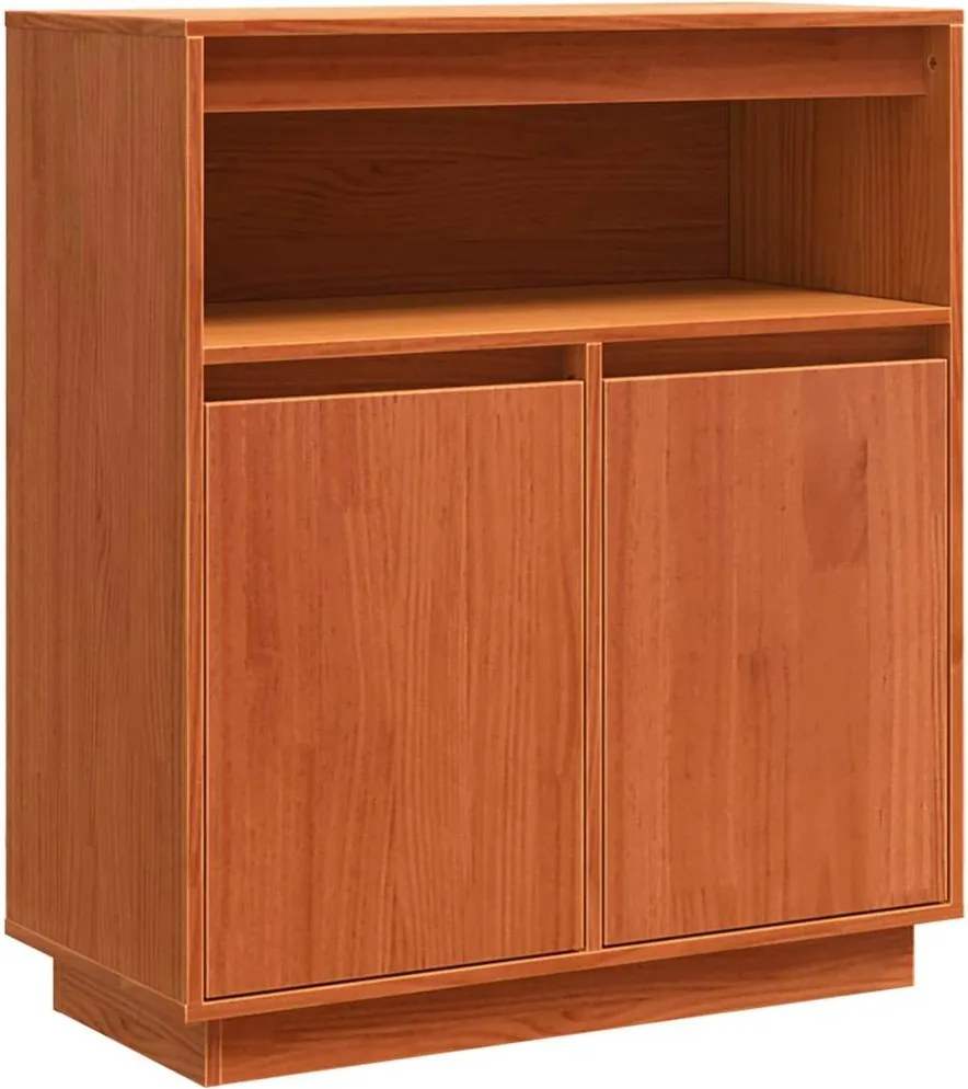 vidaXL Széf Faggyú barna 70 x 34 x 80 cm Tömör fenyőfa