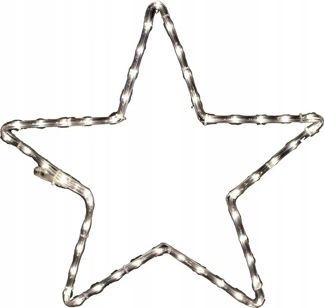 Led karácsonyi csillag ablakba 48 LED/IP44/30cm, hideg fehér színű