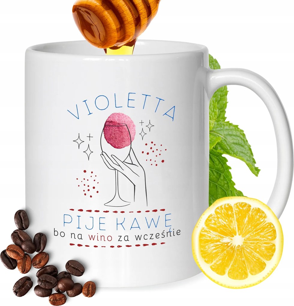 Bögre Violetta Barátnő Feleség Ajándék Fehér 330ml